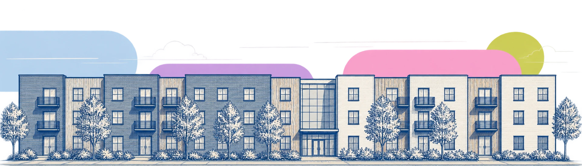 Building sketch of The Avenue in Sturgeon Bay